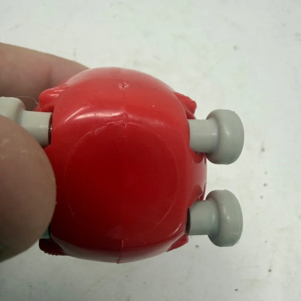 Vintage 1994 Richard Scarry Lowly Worm Red Apple Car Toy Busytown Collectible